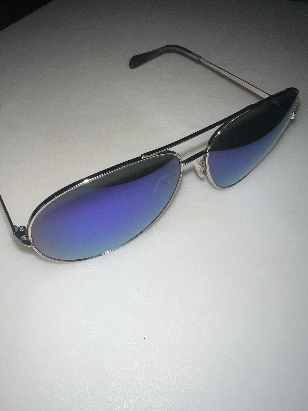 Oliver Peoples Sayer Sunglasses | Silver Frame Blue Mirror Lens OV1201S 63mm