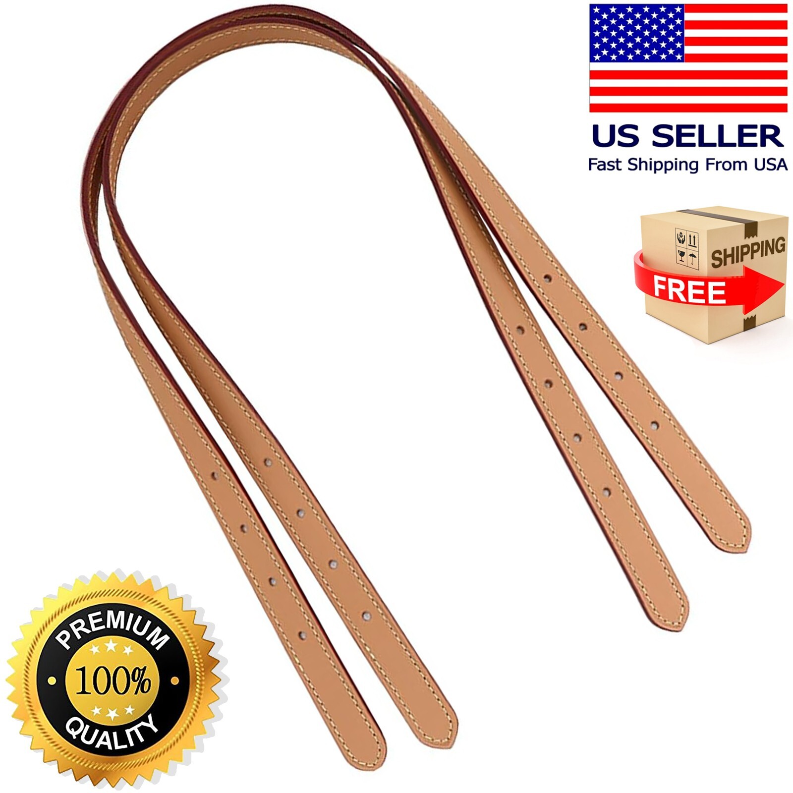 For Louis Vuitton Vachetta Leather Strap Replacement Bucket PM & GM Adjustable
