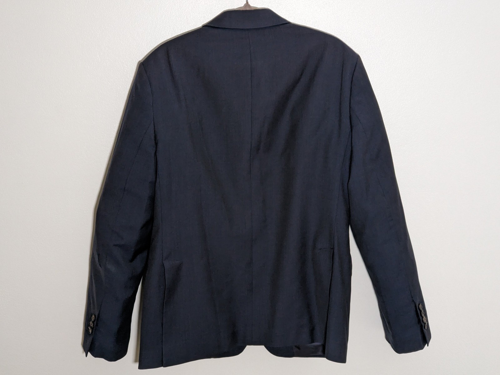 Aquascutum London Navy Wool Blazer Jacket Mens 40S Cupro Lined Made In Portugal