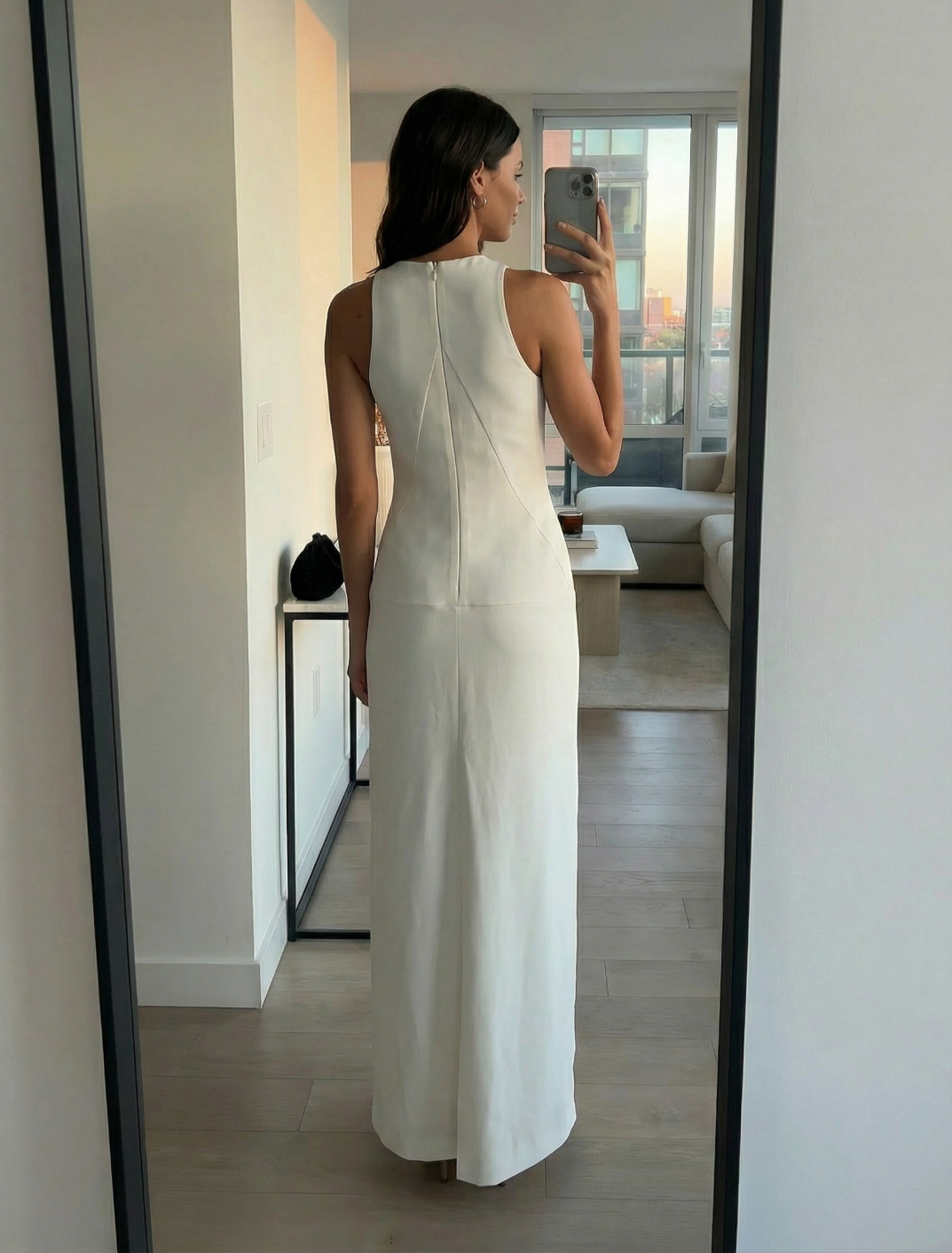 REISS Reya Black Ivory Colourblock Maxi Midi Dress Elegant Evening Occasionwear