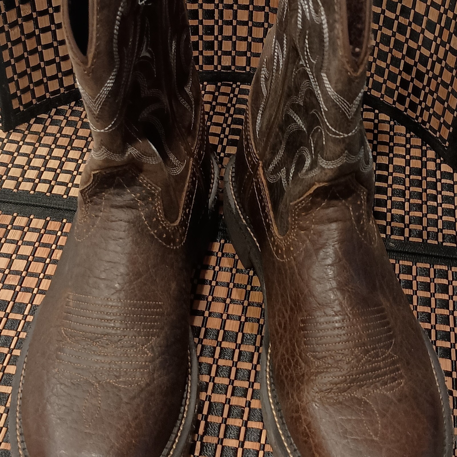 Justin AmarilloBoots Men’s Brown Leather Western Boots Size 11 D New WK4310