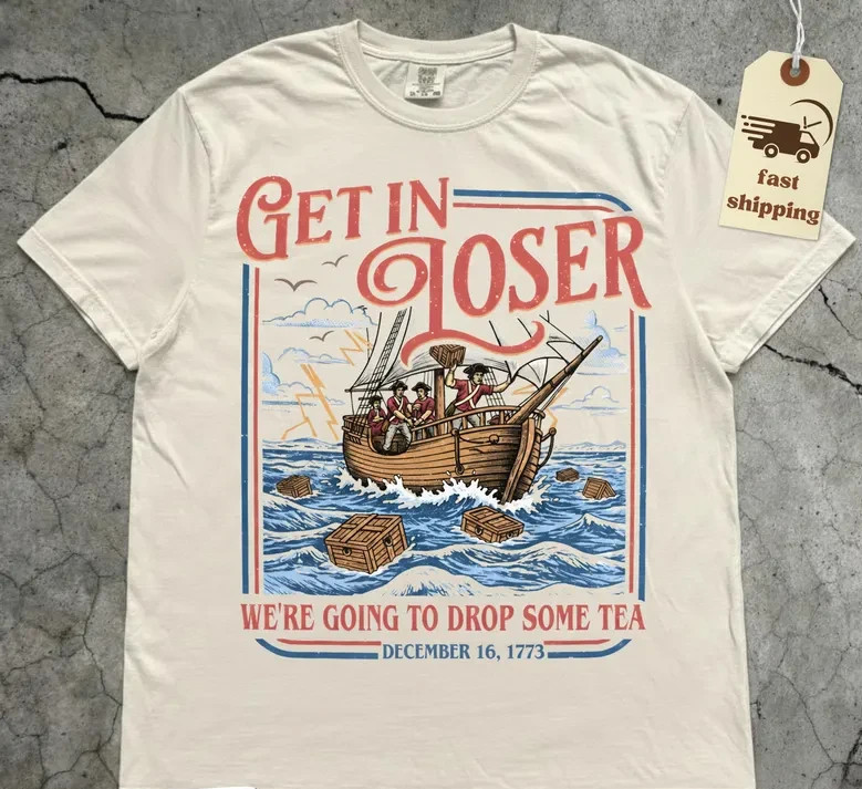 Boston Tea Party Shirt Funny 4th of July Shirt Patriotic Meme Shirt