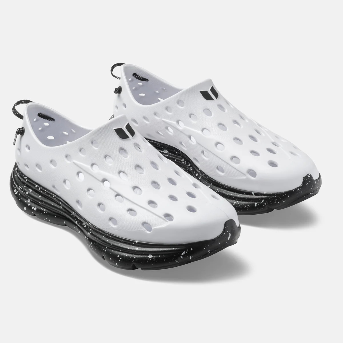 Kane Revive Shoes White Black Speckle Recovery Vented Rubber Slip US M 3 – M 16