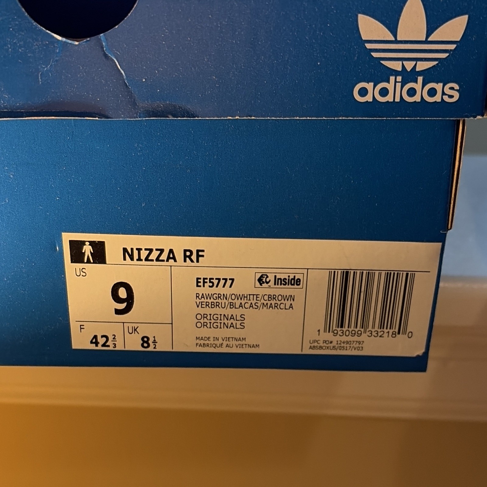 adidas Originals Nizza RF Men’s Low Top Sneakers Green/White EF5777