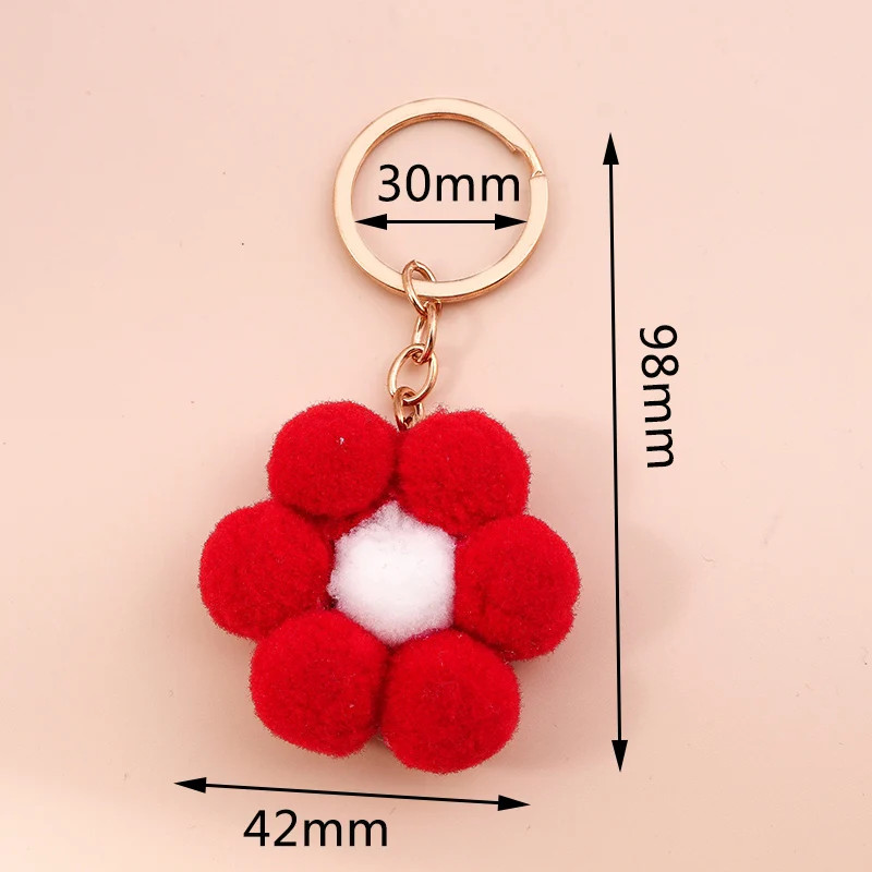 Cute Handmade Knitted Animal Keychain Crocheted Frog Keyring Pendant Key Holder