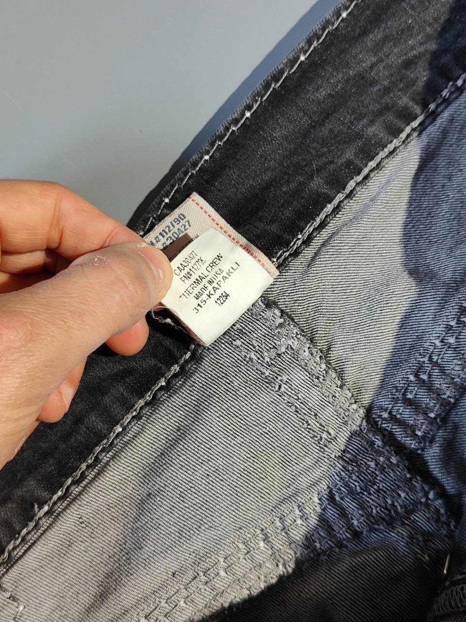 True Religion Ricky Body Rinse Rope Stitch Relaxed Straight Size 33 Gray USA M