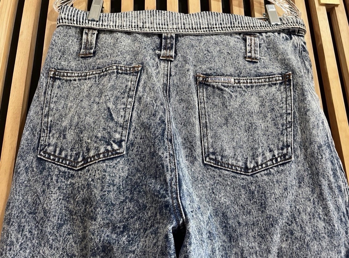 Vintage 80s Memphis Blues Jeans Acid Wash High Waist Jeans Blue Women’s 31×28