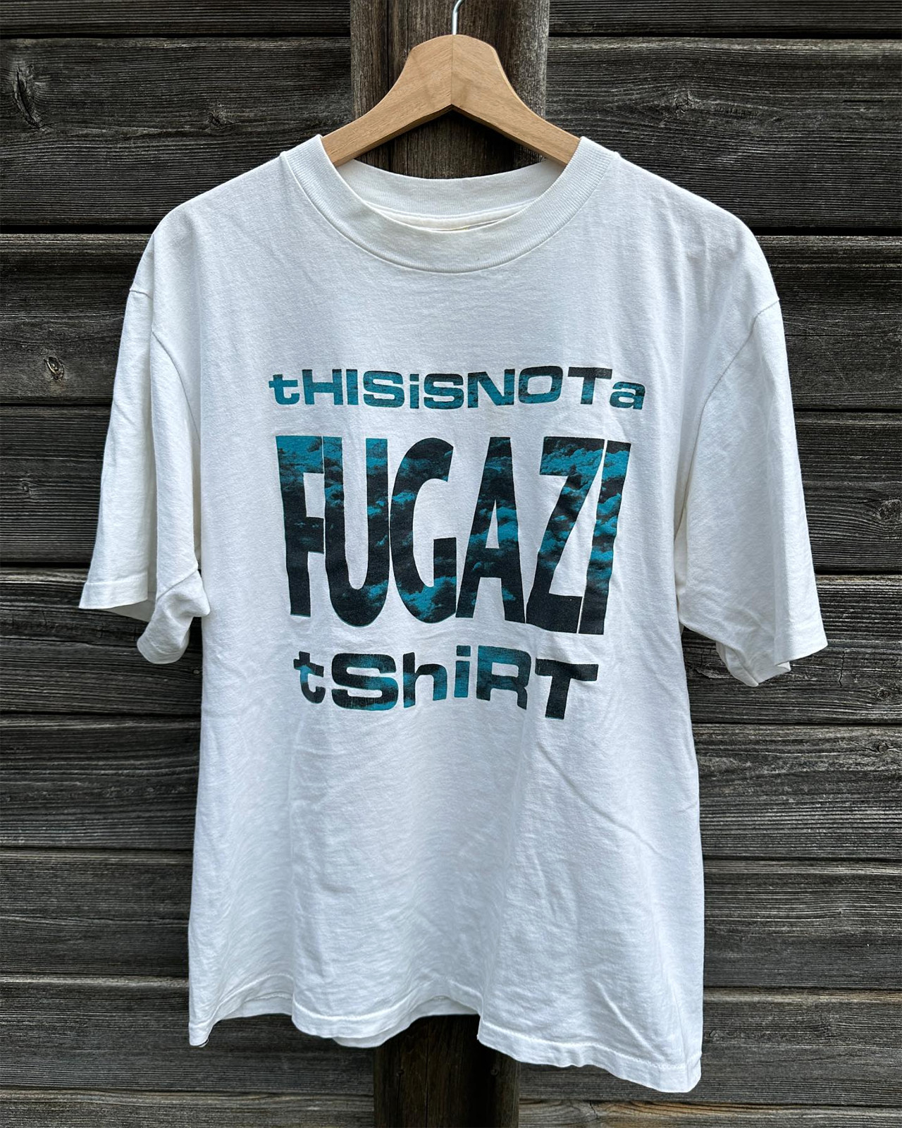 90s Fugazi “This is not a Fugazi” White Unisex T-shirt Size S-5XL