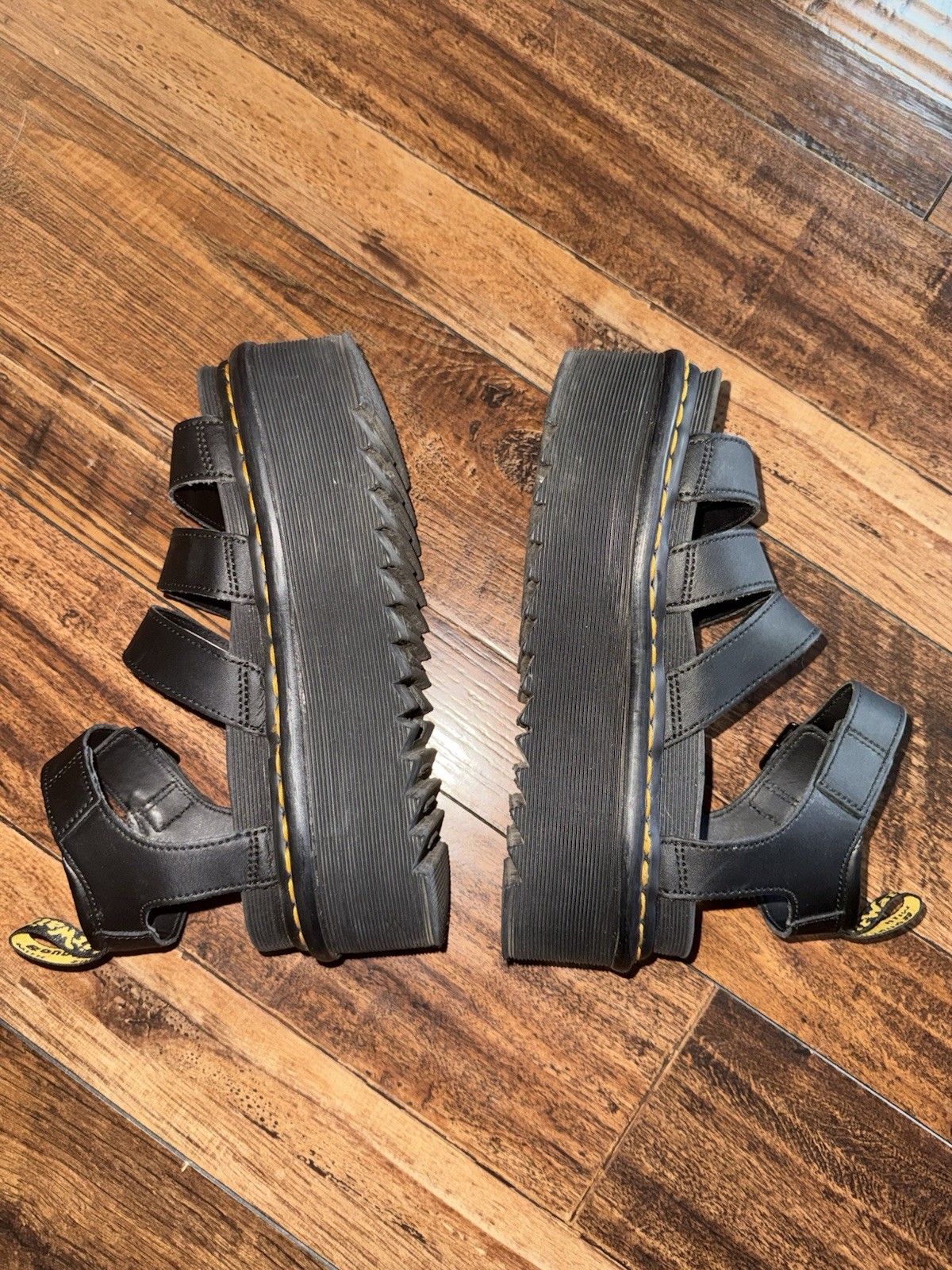 Dr. Martens Doc Martens Women’s Size 6 Blaire Black Leather Platform Sandals