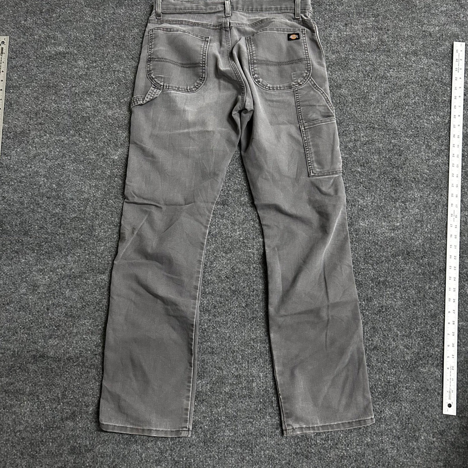 Dickies Carpenter Pants Mens Size 32×34 Gray Flex Regular Fit Utility Workwear