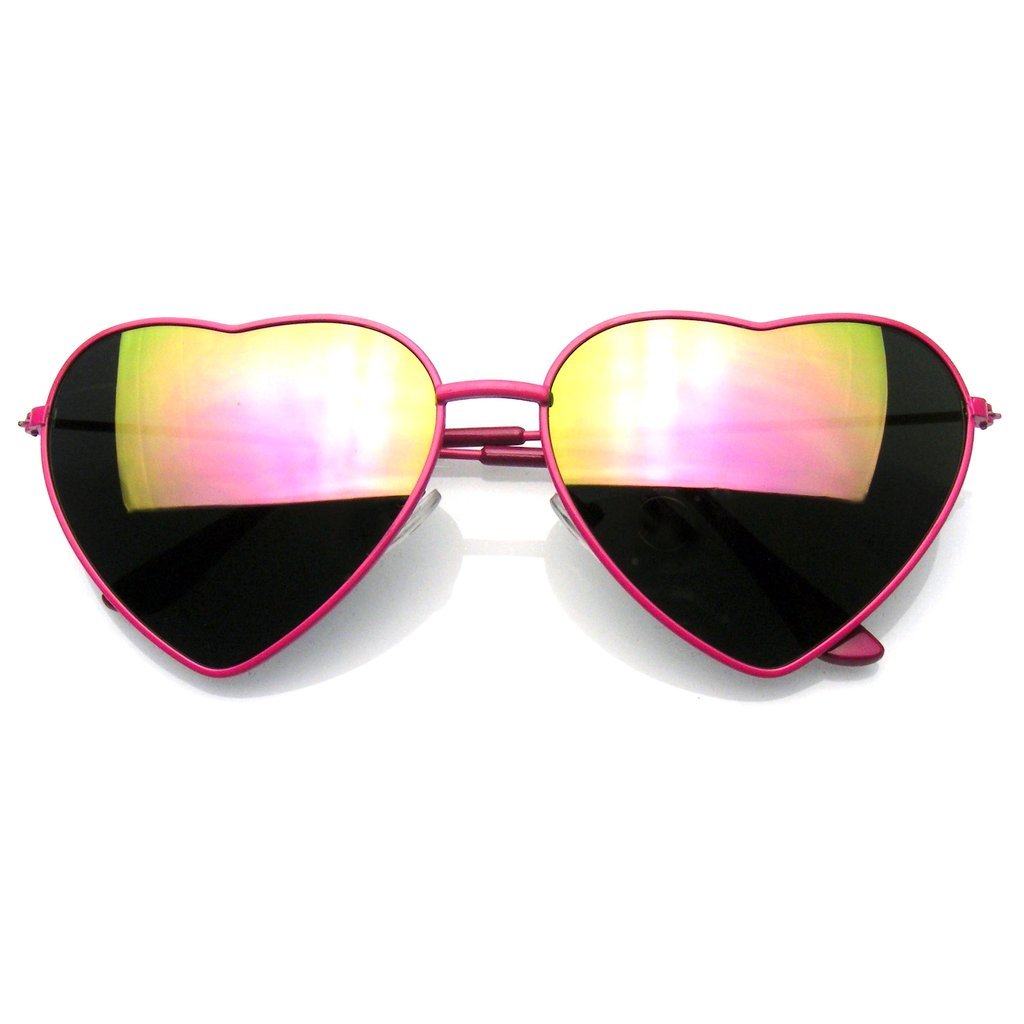 Stylish Metal Frame Sunglasses Women Love Heart Shape Eyewear Eyeglasses