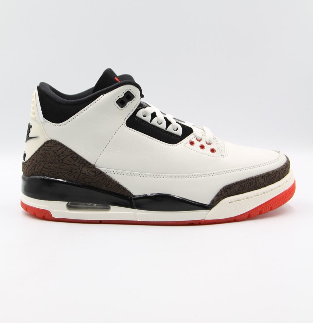 Air Jordan 3 Retro Mens Worlds Best Dad Sail Black Red Sneakers IF4396 103