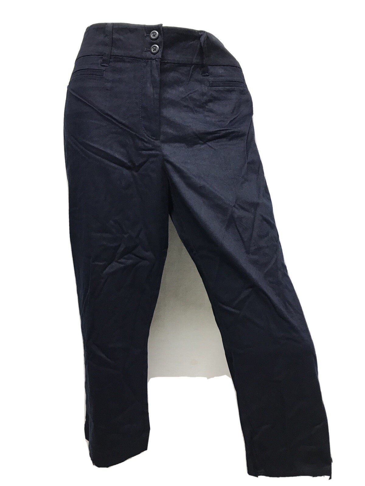 Dean St. Troper France Women’s Capris, Navy Blue Cotton Pants Size Varies New !!