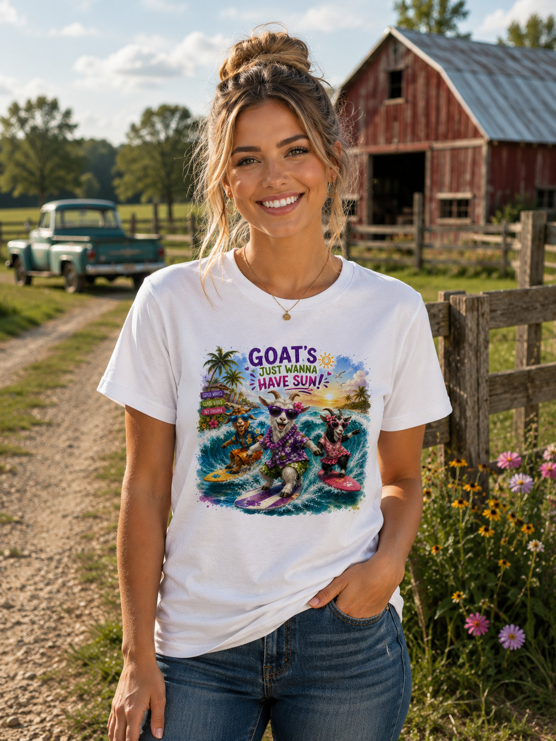 Barnyard Babe T-Shirts (Goats)