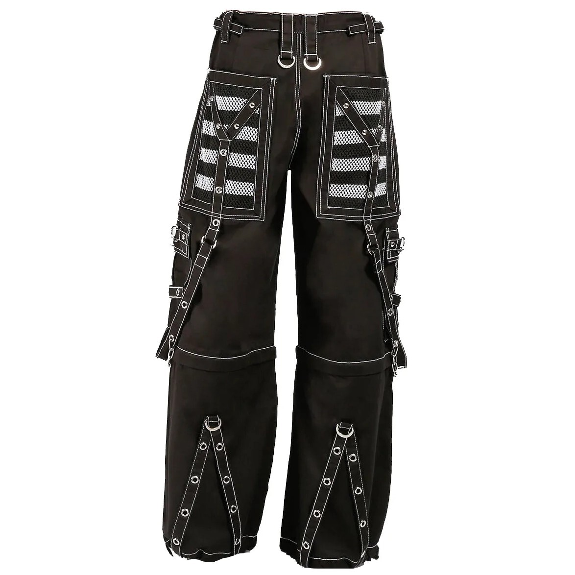 Women Vintage Goth Hip Hop Jeans Punk High Waisted Baggy Bootcut Jeans Pants