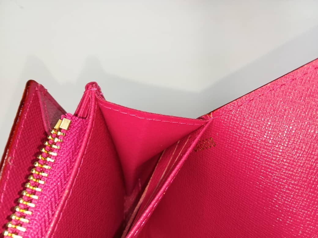 Louis Vuitton White Multicolor Takashi Murakami Sarah Long Wallet Pink Interior