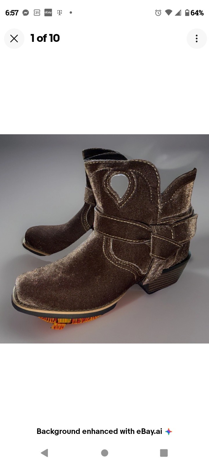 Justin Boots Elana Velvet Square Toe Womens Brown Casual Boots L9756