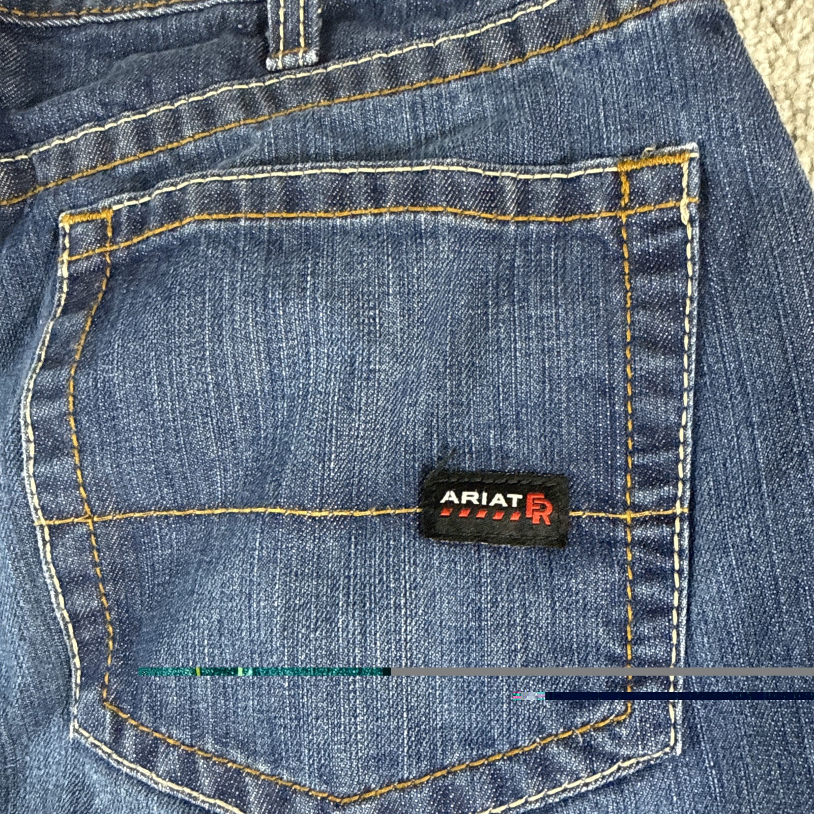 Mens ARIAT FR Work M3 Loose Fit Jeans Men 38×30 Straight Leg Cat 2
