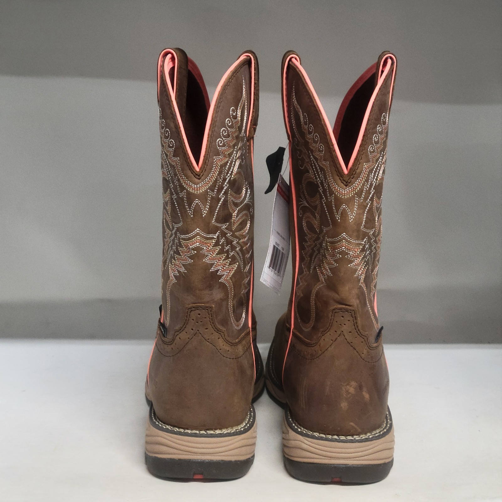 Justin Rush Comp Toe Boot Brown Womens Size 11B