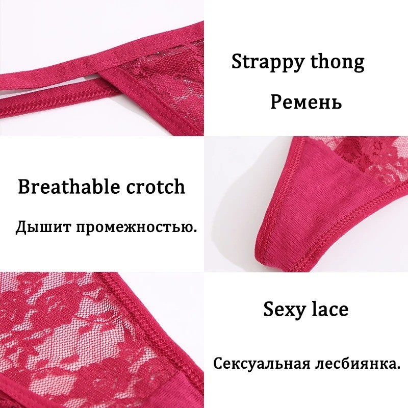 4 Pack Womens mini Thongs Micro G-String Sexy Silky Underwear Lingerie Panties