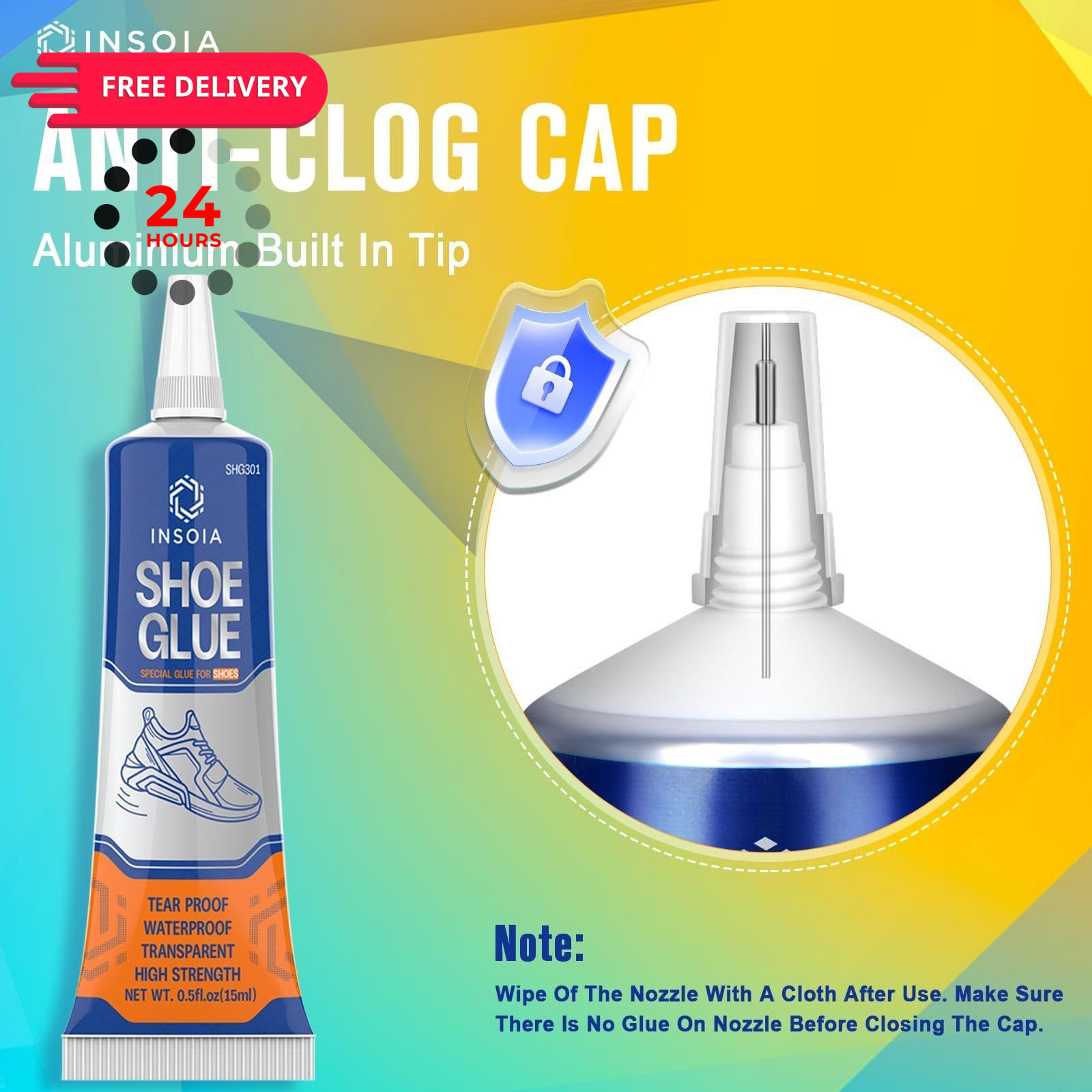 Shoe Glue Sole Repair Kit, 15ML x2 Heavy Duty 15ml x 2, 2 x 15 ML / 0.5 oz