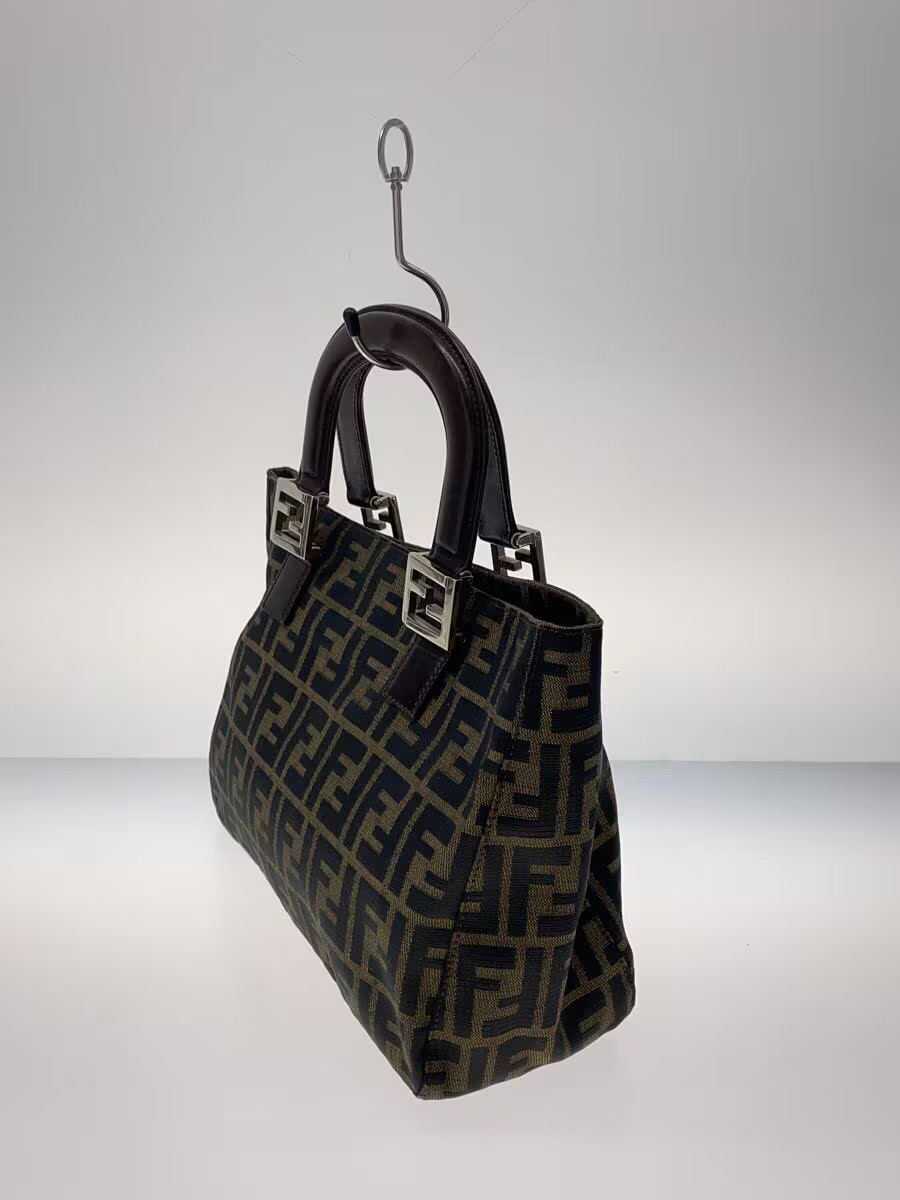 FENDI Handbag Canvas BRW All over pattern