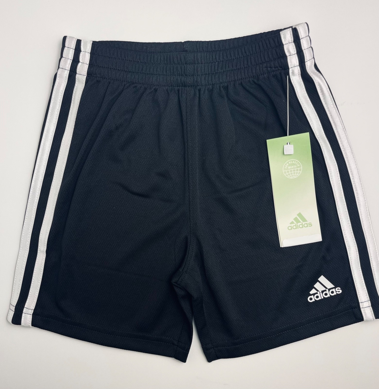 NWT Boys adidas squadra Basketball gym shorts Black Gray Blue White graphic logo