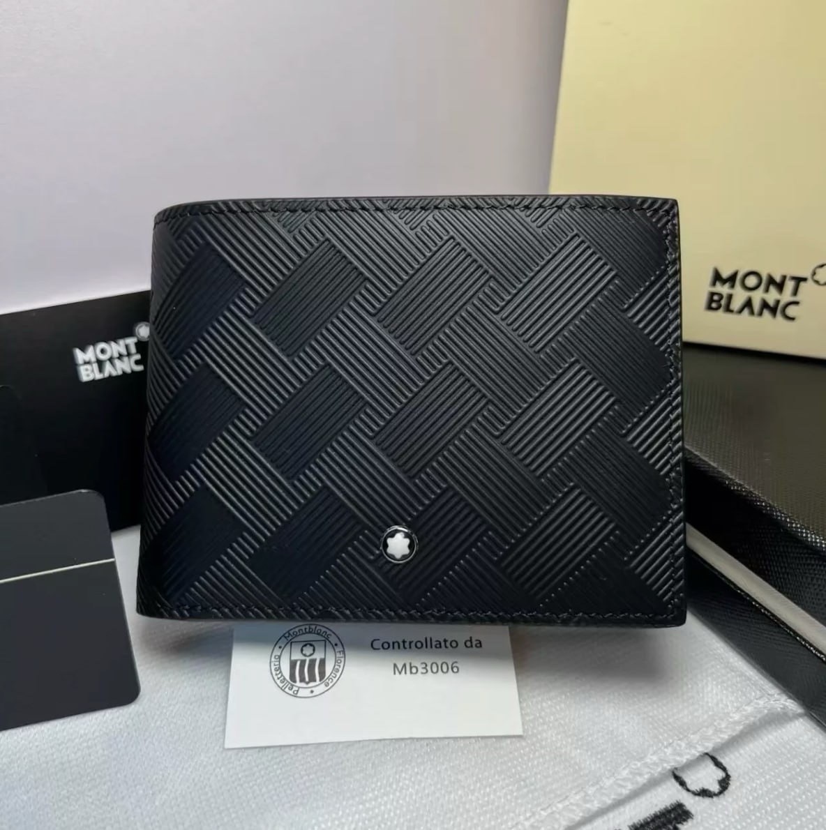 Montblanc Extreme 3.0 6CC Wallet Black Leather Bifold Men Full Box