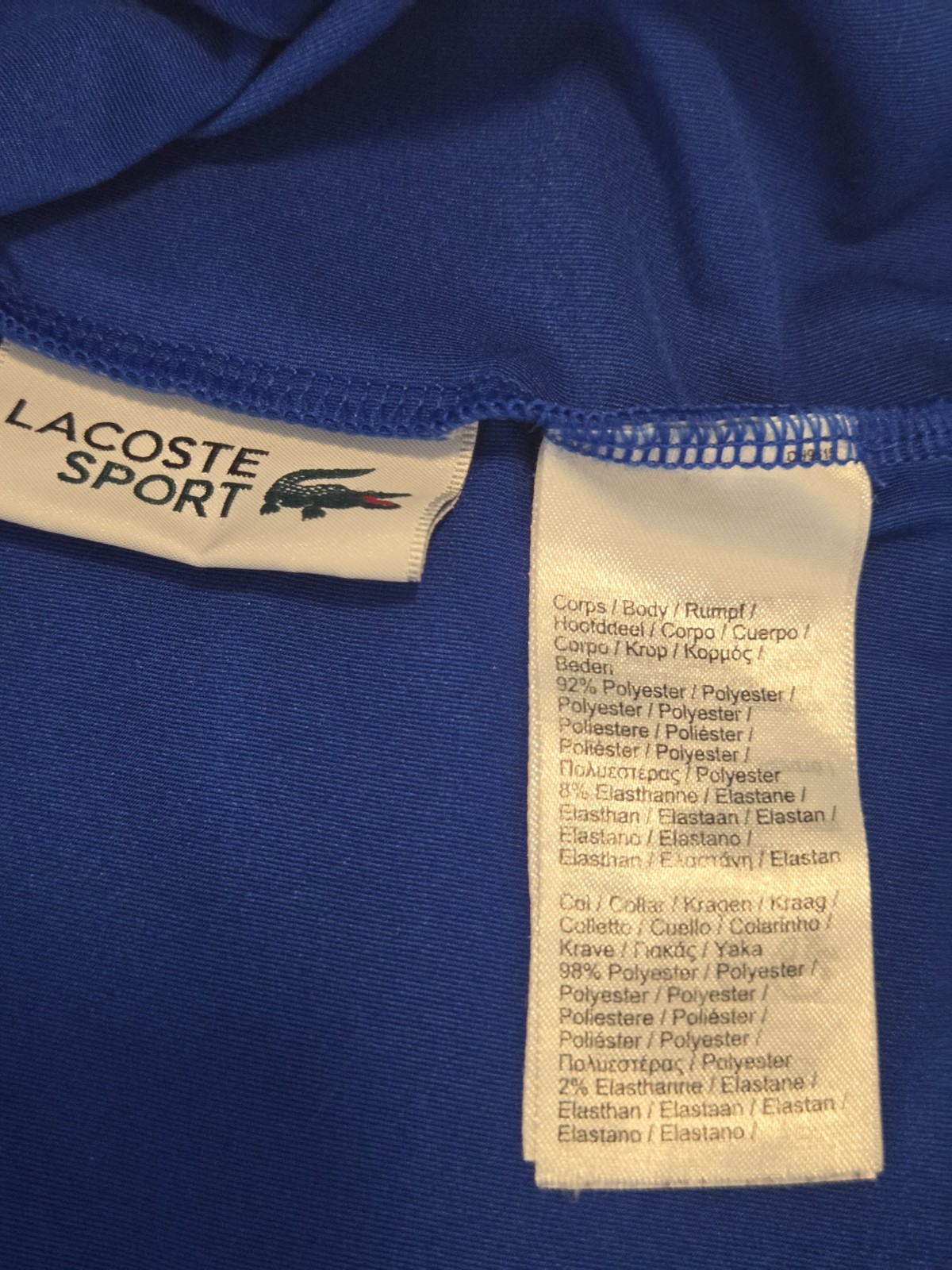 Lacoste Sport x Novak Djokovic DH9615 Ultra-Dry Tennis Polo Shirt Mens L Blue