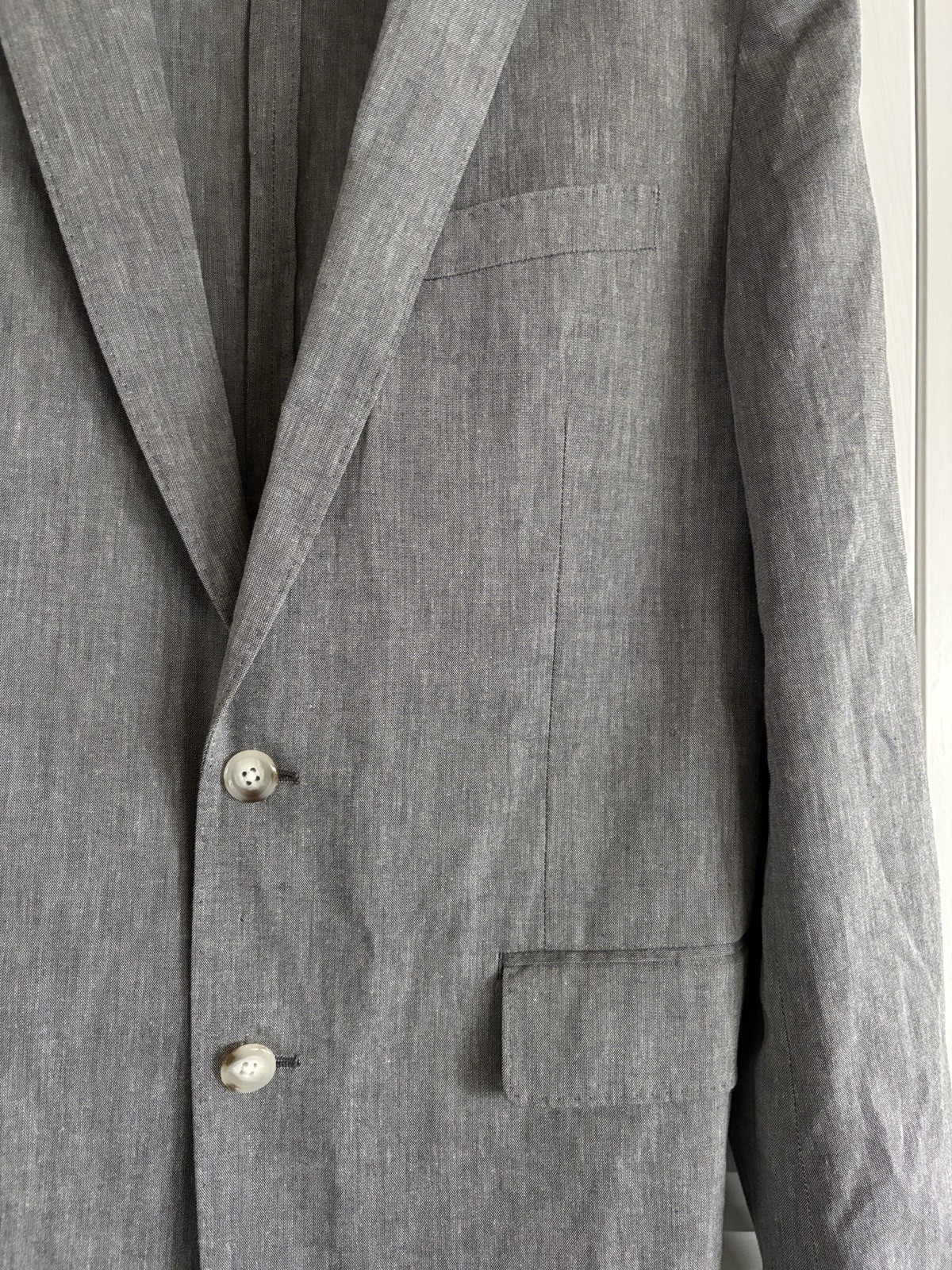 J. Crew Ludlow Somelos Blazer Men’s Gray Slim Cotton Stretch Portugal Size 38R