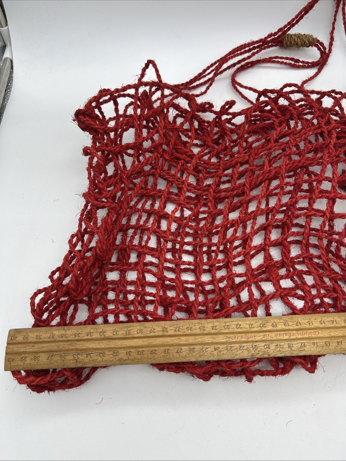 HandMade String Bag Sri Lanka Coconut Fibre Red Hand Woven Betel Koththu