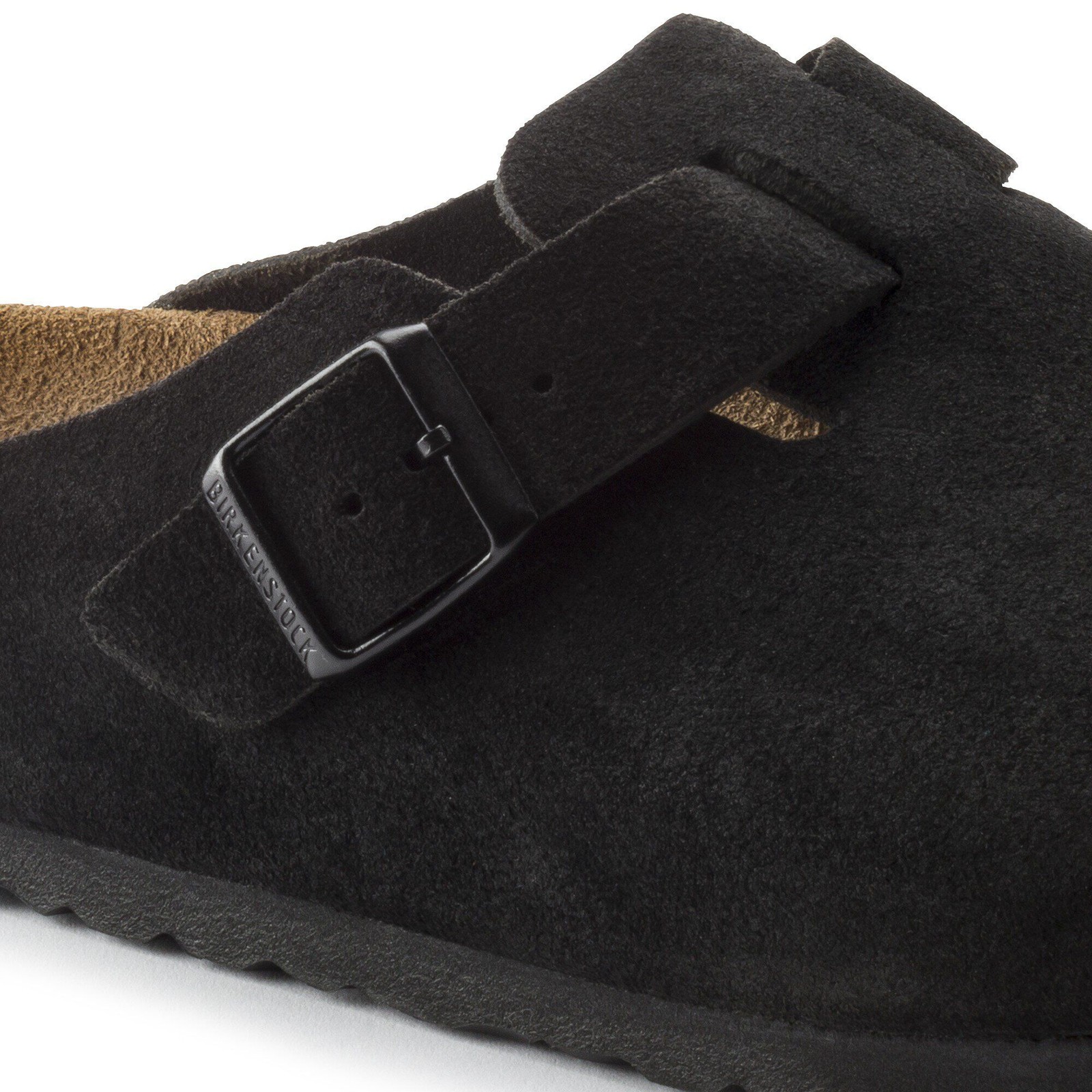 New Birkenstock Boston Suede Leather Soft Footbed Black