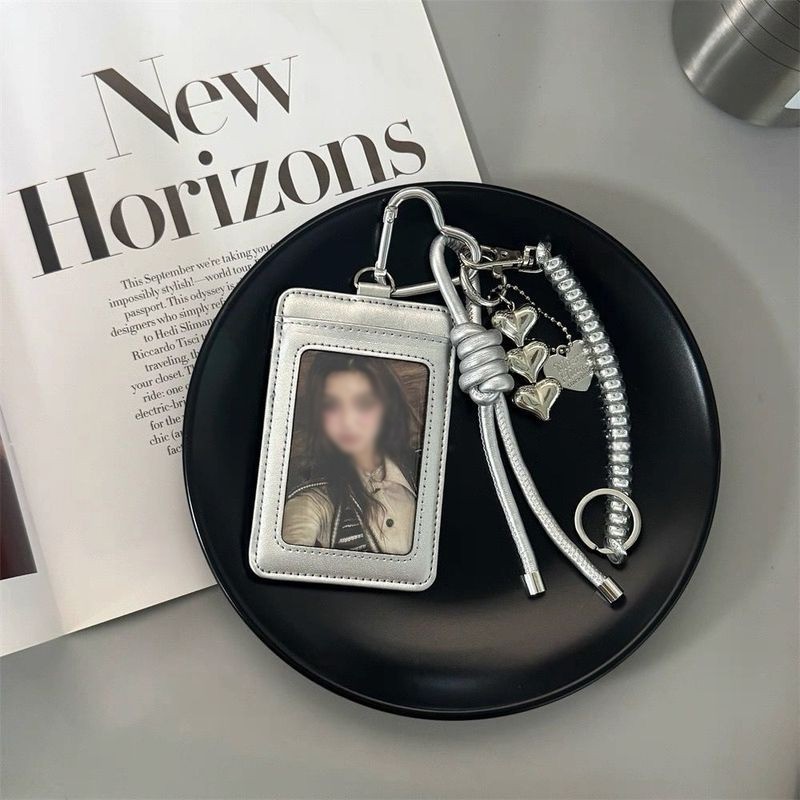 Photocard Holder Keychain Idol Photo Sleeve ID Card Cover Photo Display Pendant