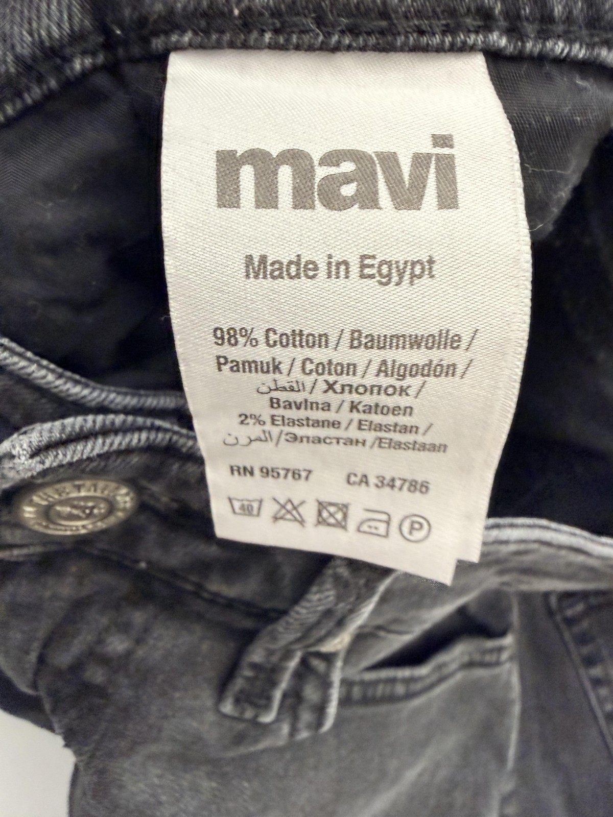 Mavi Marcus Jeans Mens 32×32 Gray Charcoal Wash Slim Straight Stretch Denim