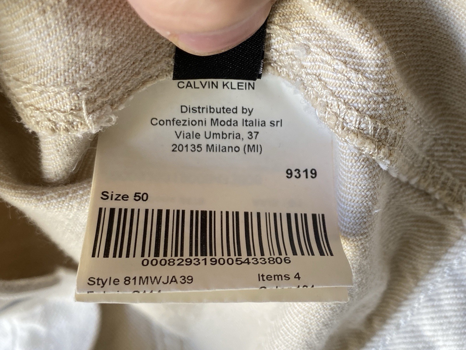 CALVIN KLEIN 205W39NYC by RAF SIMONS white DENIM BLOUSON TRUCKER JACKET 40