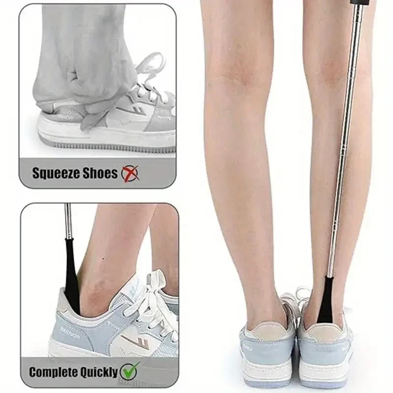 Extra Long 28″ Stainless Steel Shoe Horn Metal Shoehorn Long Handle Dressing Aid