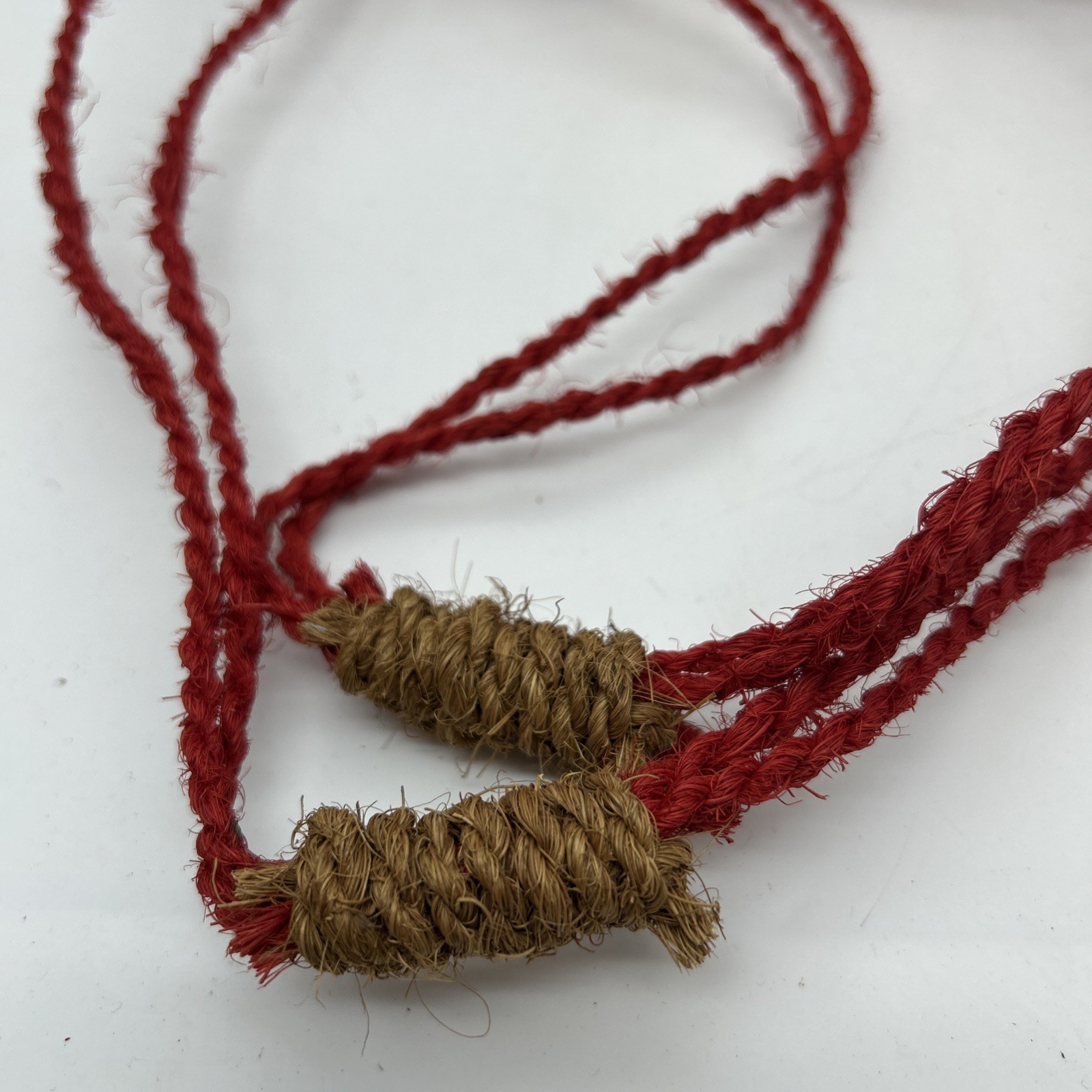 HandMade String Bag Sri Lanka Coconut Fibre Red Hand Woven Betel Koththu