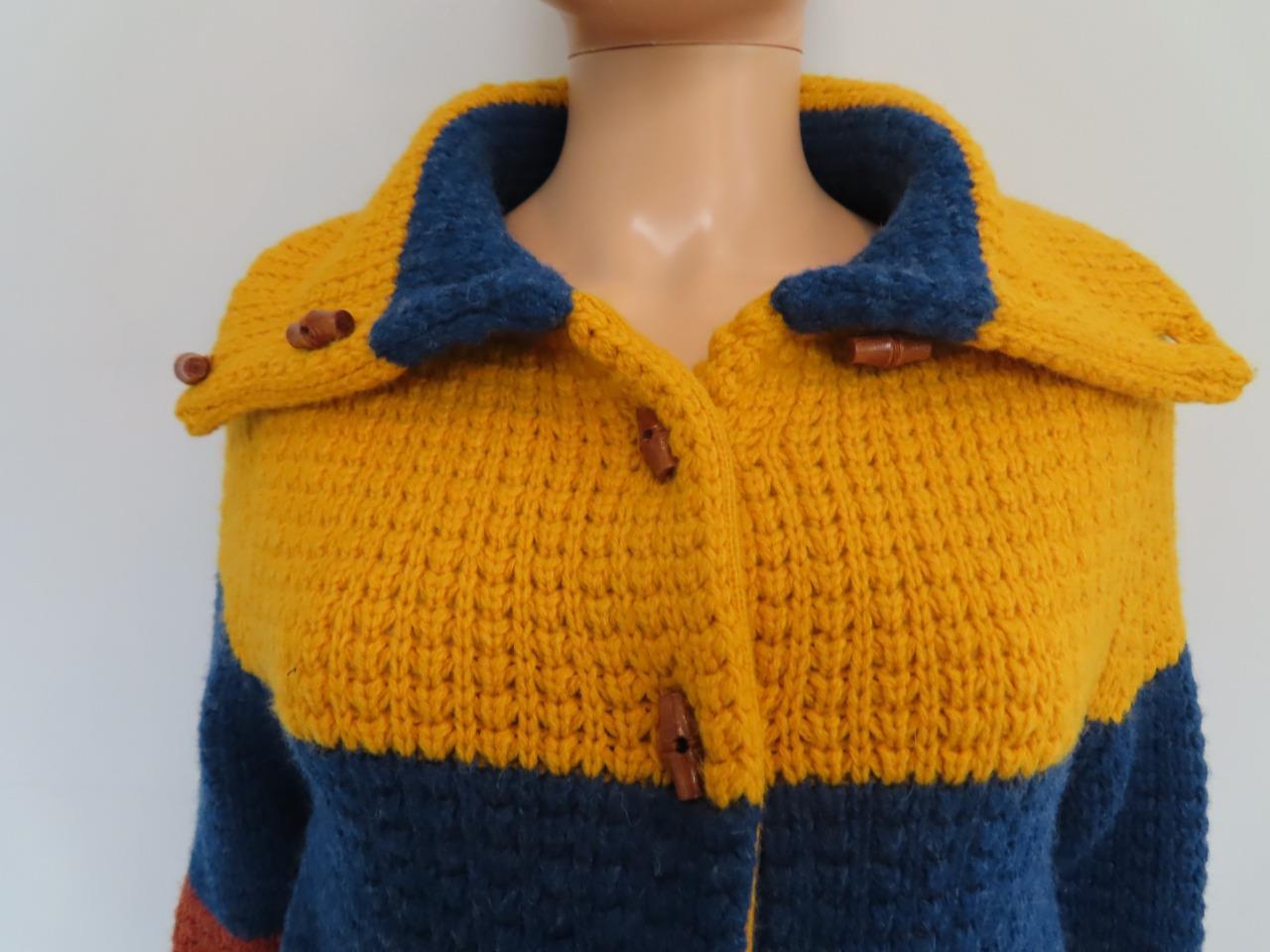 NWOT RE/DONE Mustard Multi 70s Sweater Jacket Size XS $525
