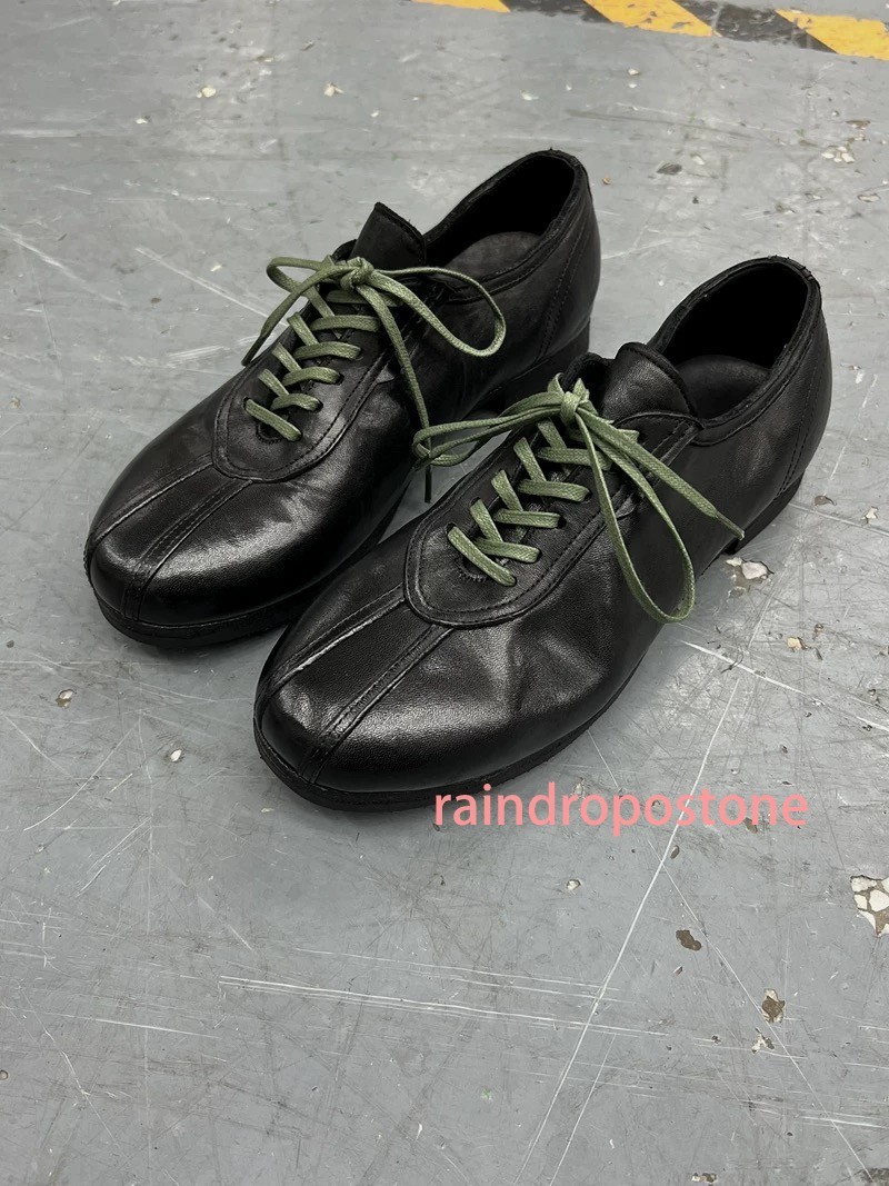New Black Training Shoes Men Lace Up Breathable Retro Outdoor Sports Derby Shoes
