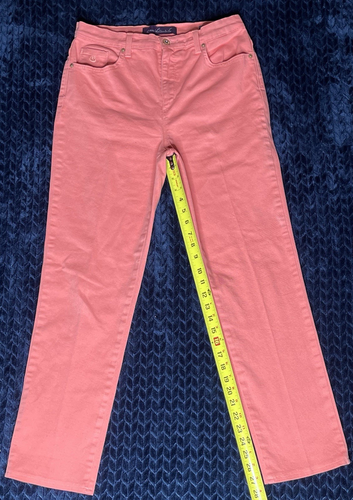 Gloria Vanderbilt Women’s Denim Jeans Amanda Size 10 Pink Made In Sri Lanka Used