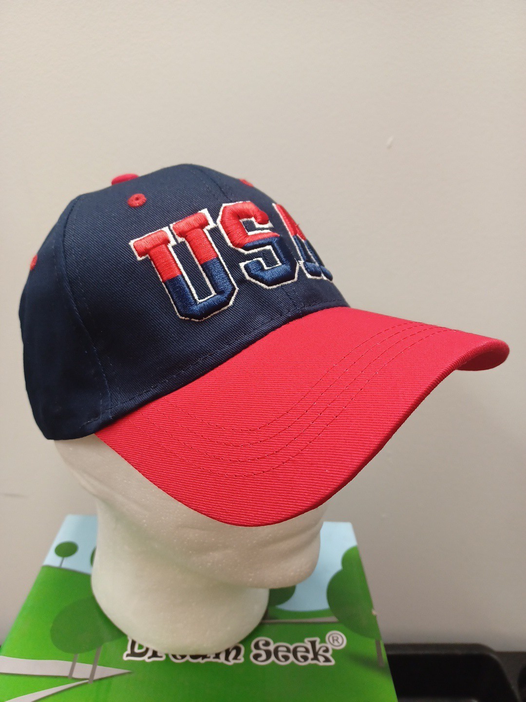 USA Flag Baseball Cap for Unisex Cotton Snapback America Trucker Hat Navy Blue