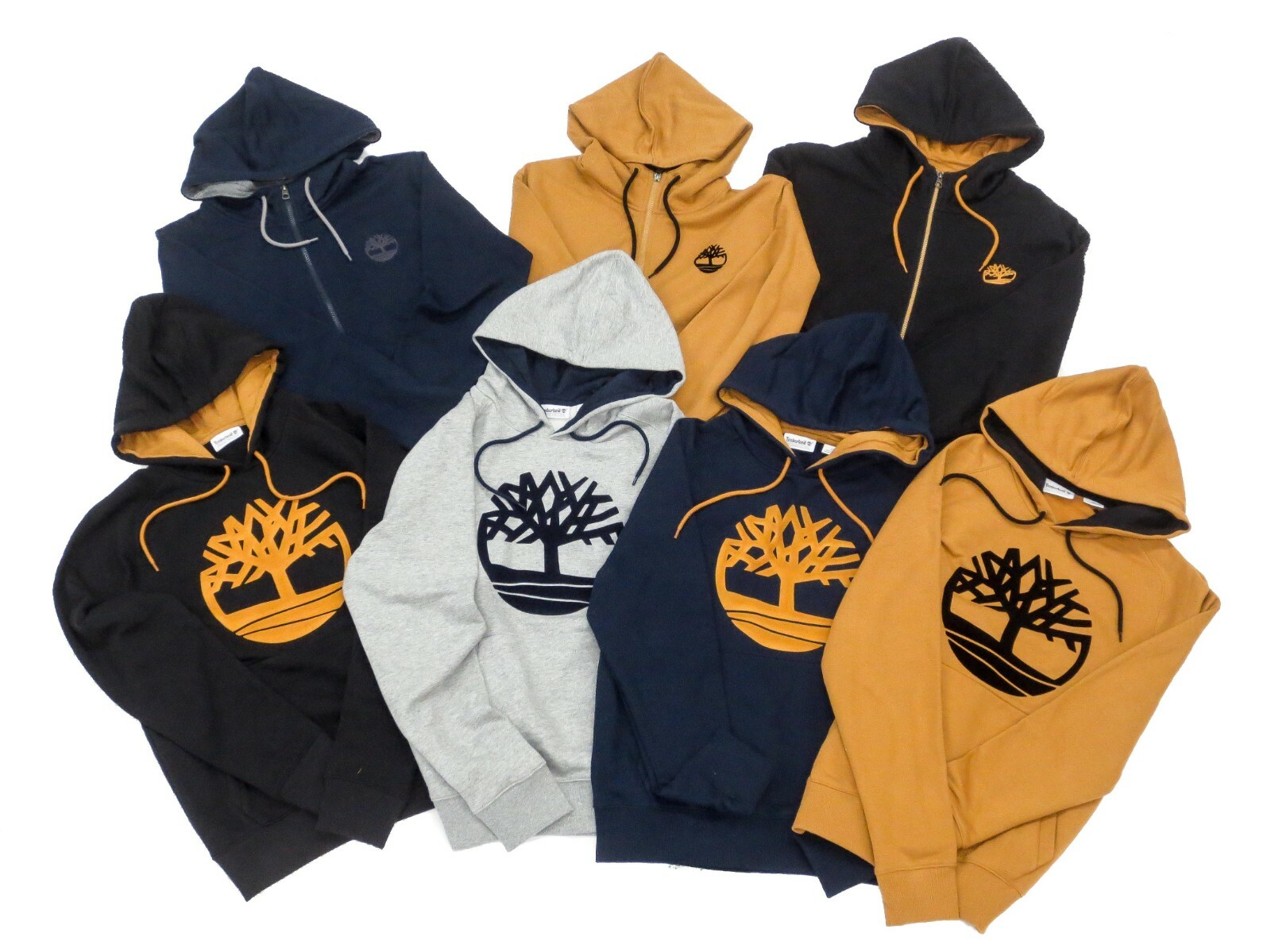 Timberland Mens Essential Tree Logo Hoodie Sweatshirt Wheat Black Gray Navy Blue