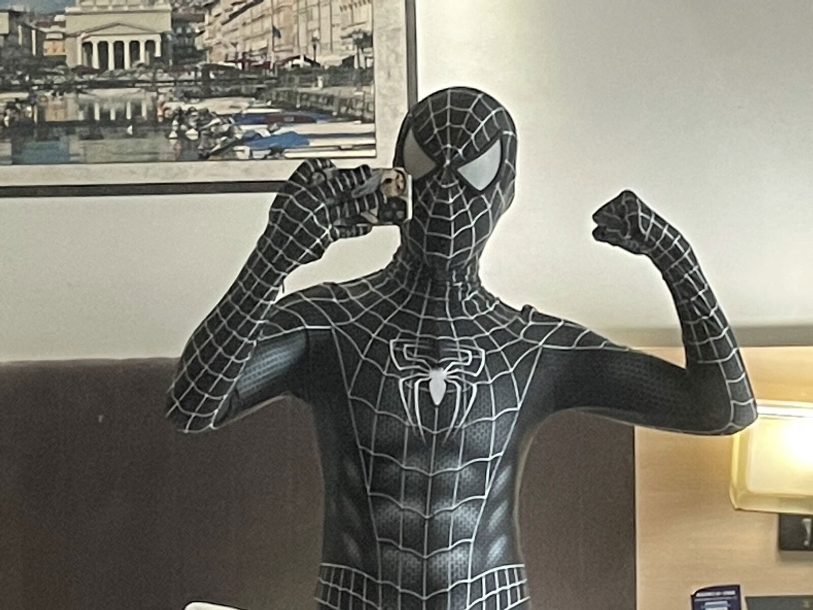 Black Venom Spiderman Jumpsuit Cosplay Adult Kids Suit Costume Halloween Party