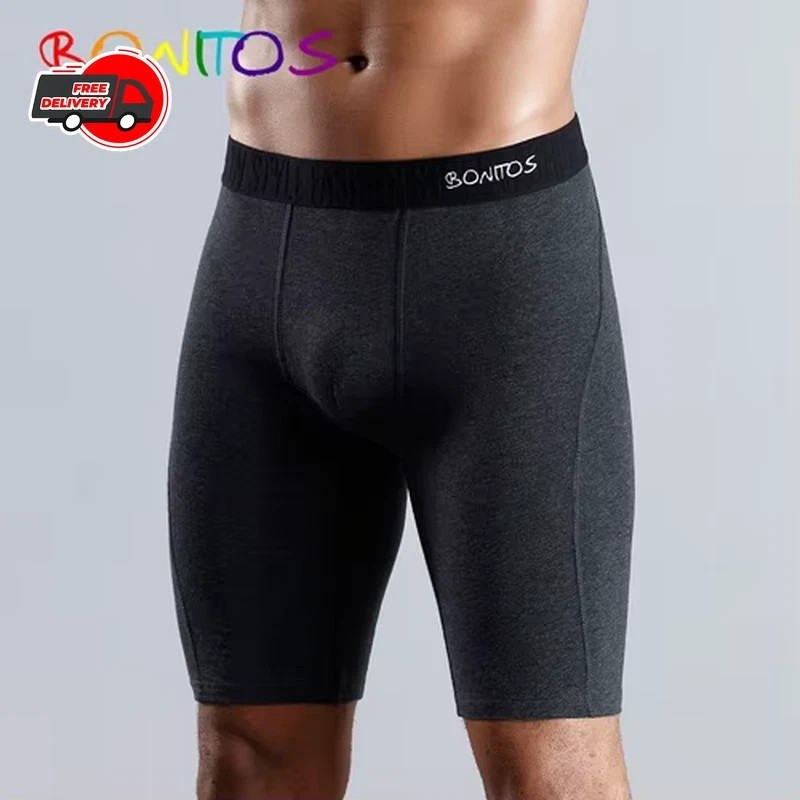 Men’s Long Leg Cotton Boxer Shorts Soft Stretch Breathable Premium Underwear