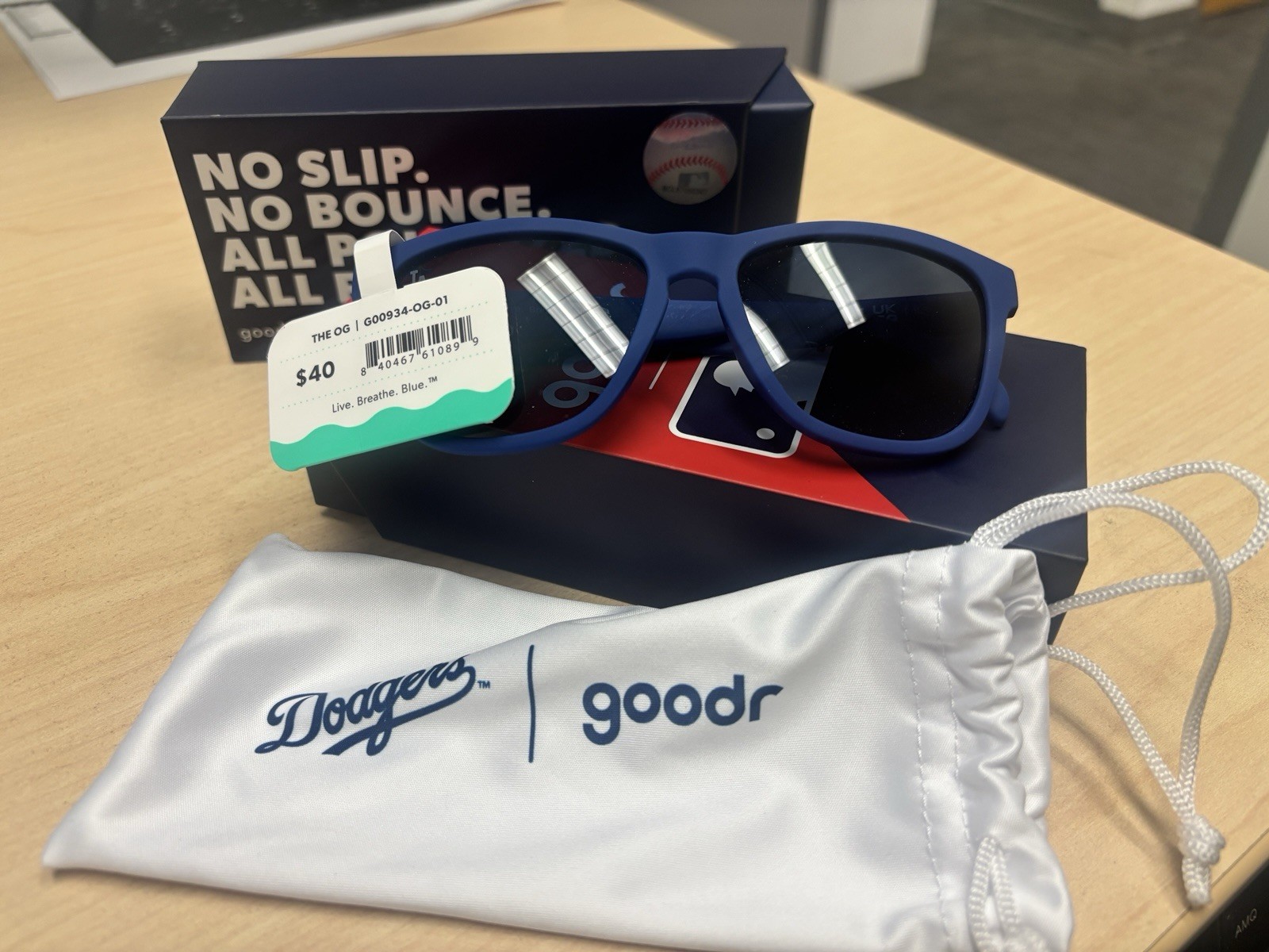Goodr Los Angeles Dodgers Polarized Sunglasses Blue Frame (New in Box)