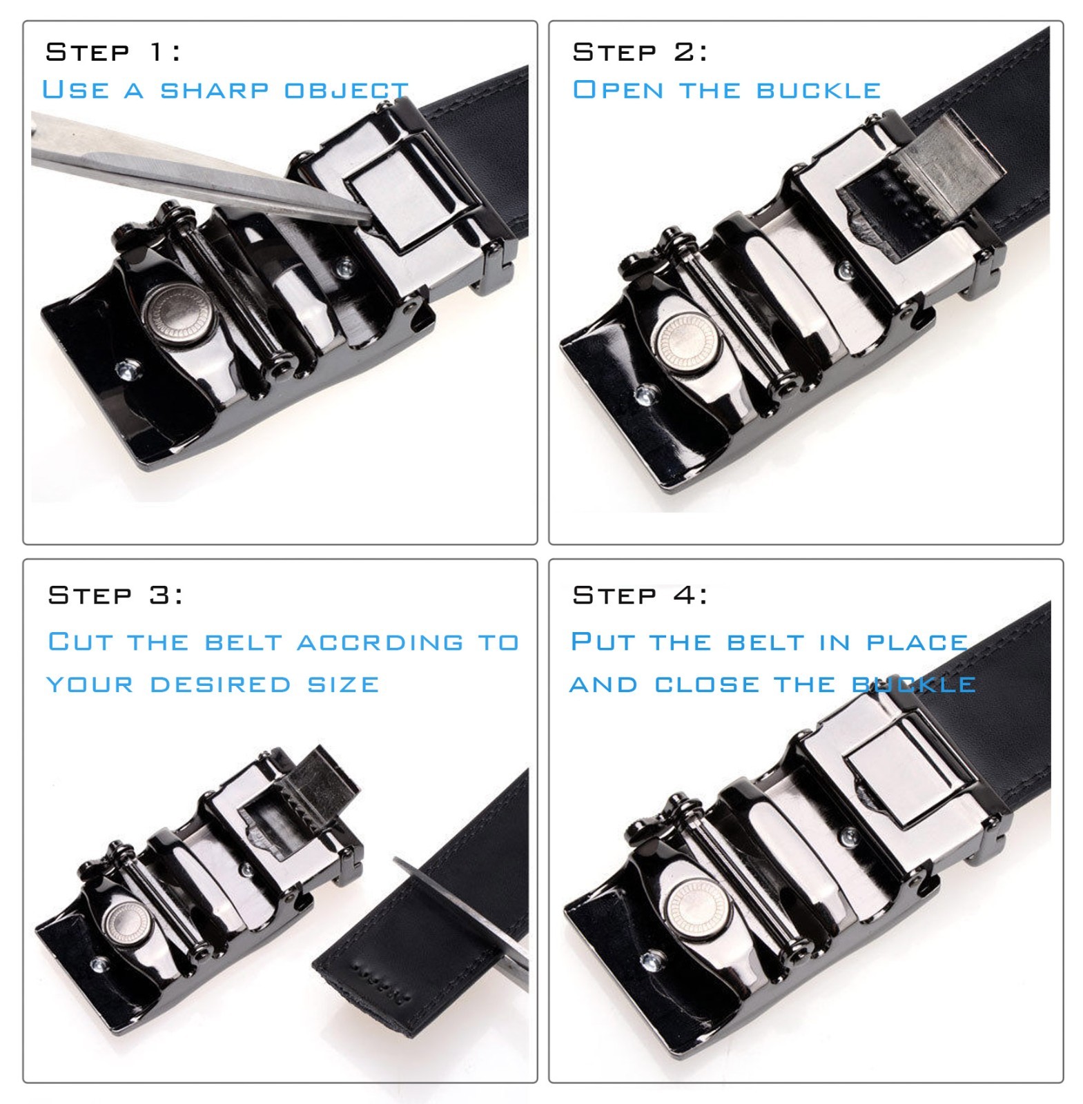 Microfiber Leather Mens Ratchet Belt Belts For Men Adjustable Automatic Buckle