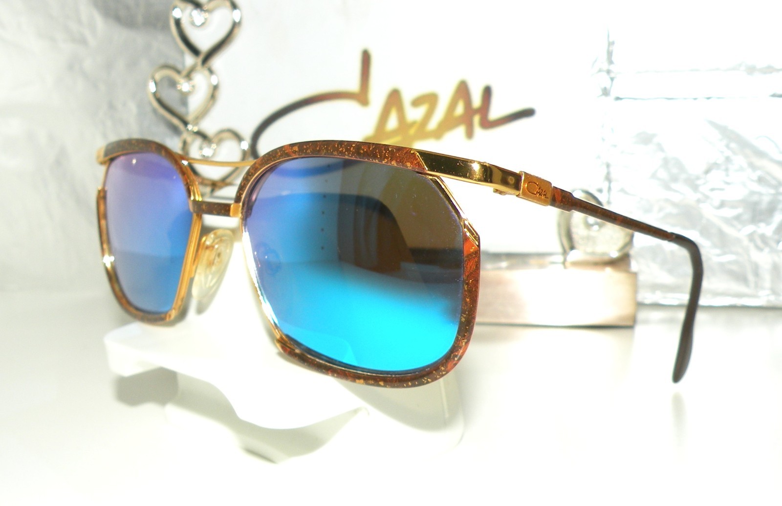VTG 90s CAZAL MOD 243 COL 385 LUXURIOUS HIPHOP POLARIZED SUNGLASSES BOX 19 AO TF