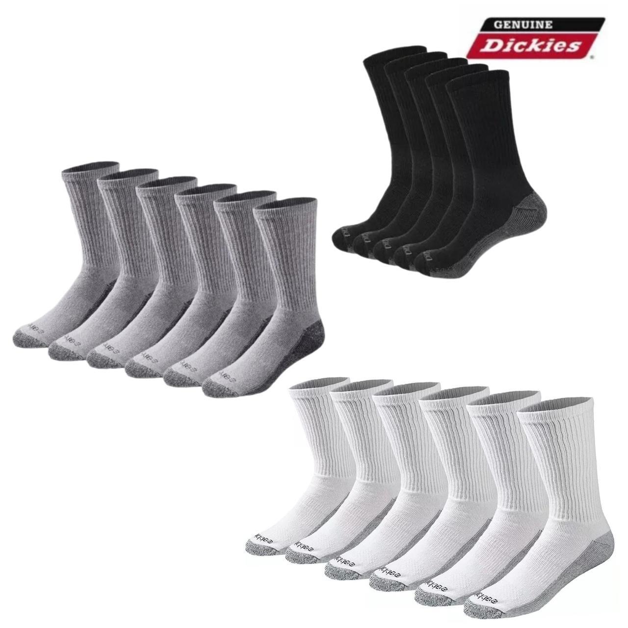 Dickies 12 Pair Crew Work Socks Dri-Tech Mens Extra Thick Reinforced Size 10-13