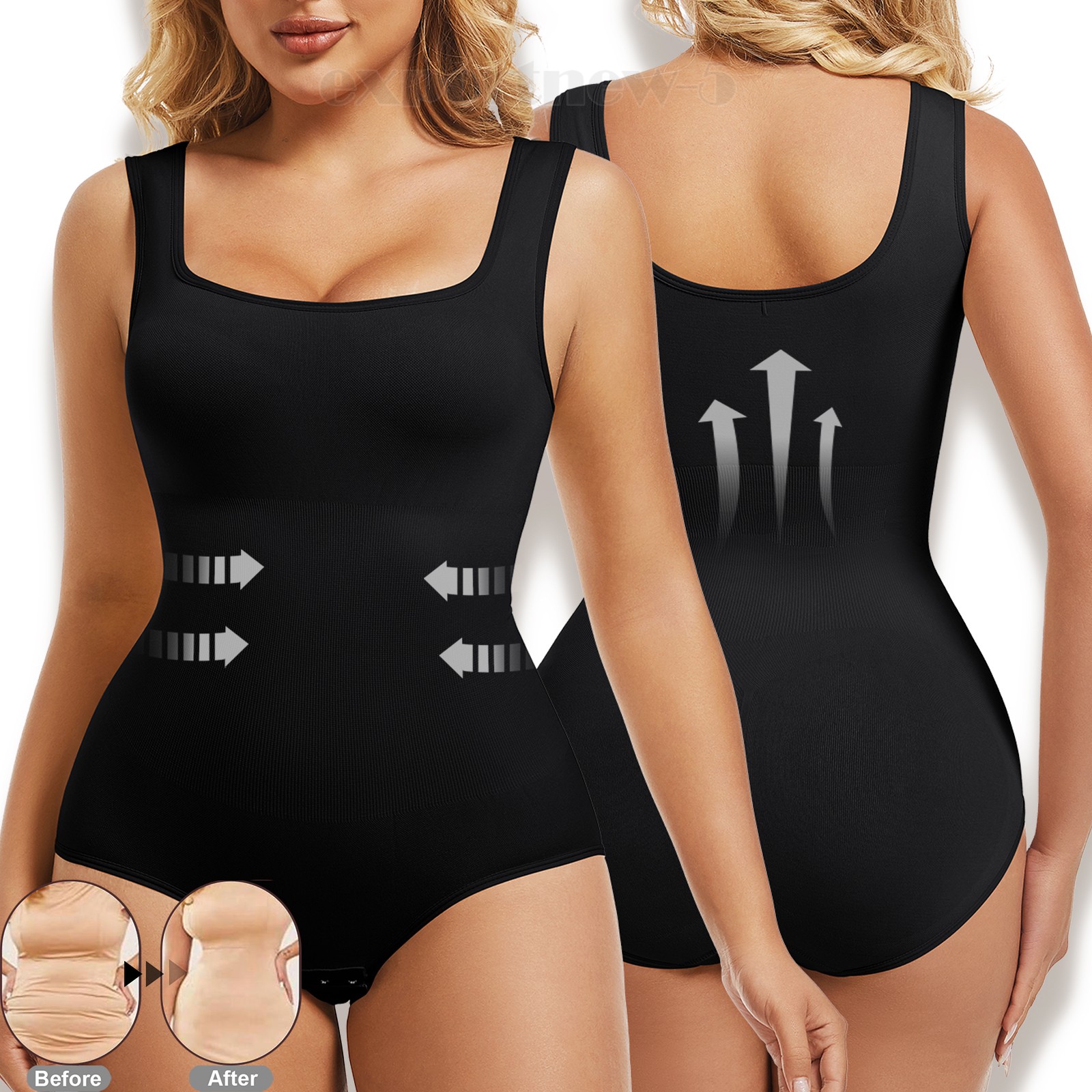Womens Trainer Firm Tummy Control Full Body Shaper Bodysuit Slimming Shapewear