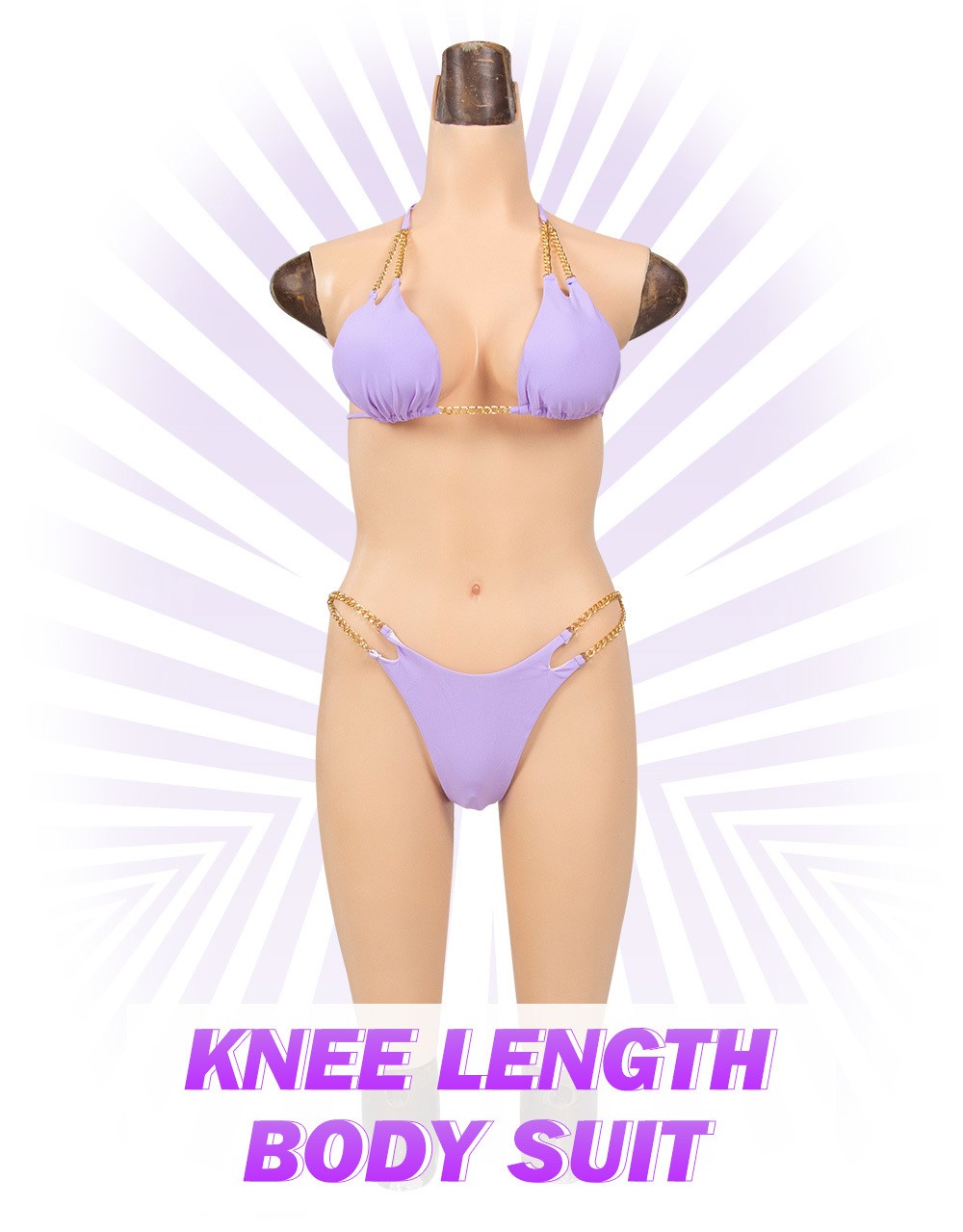 Silicone C/G Cup Bodysuit Breast Forms Fake Vagina Hip Shaping Female Body Suit
